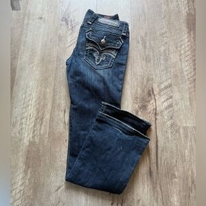 Women’s Y2K Rock Revival‎ Deborah Bootcut Embellished Denim Jeans Size 28